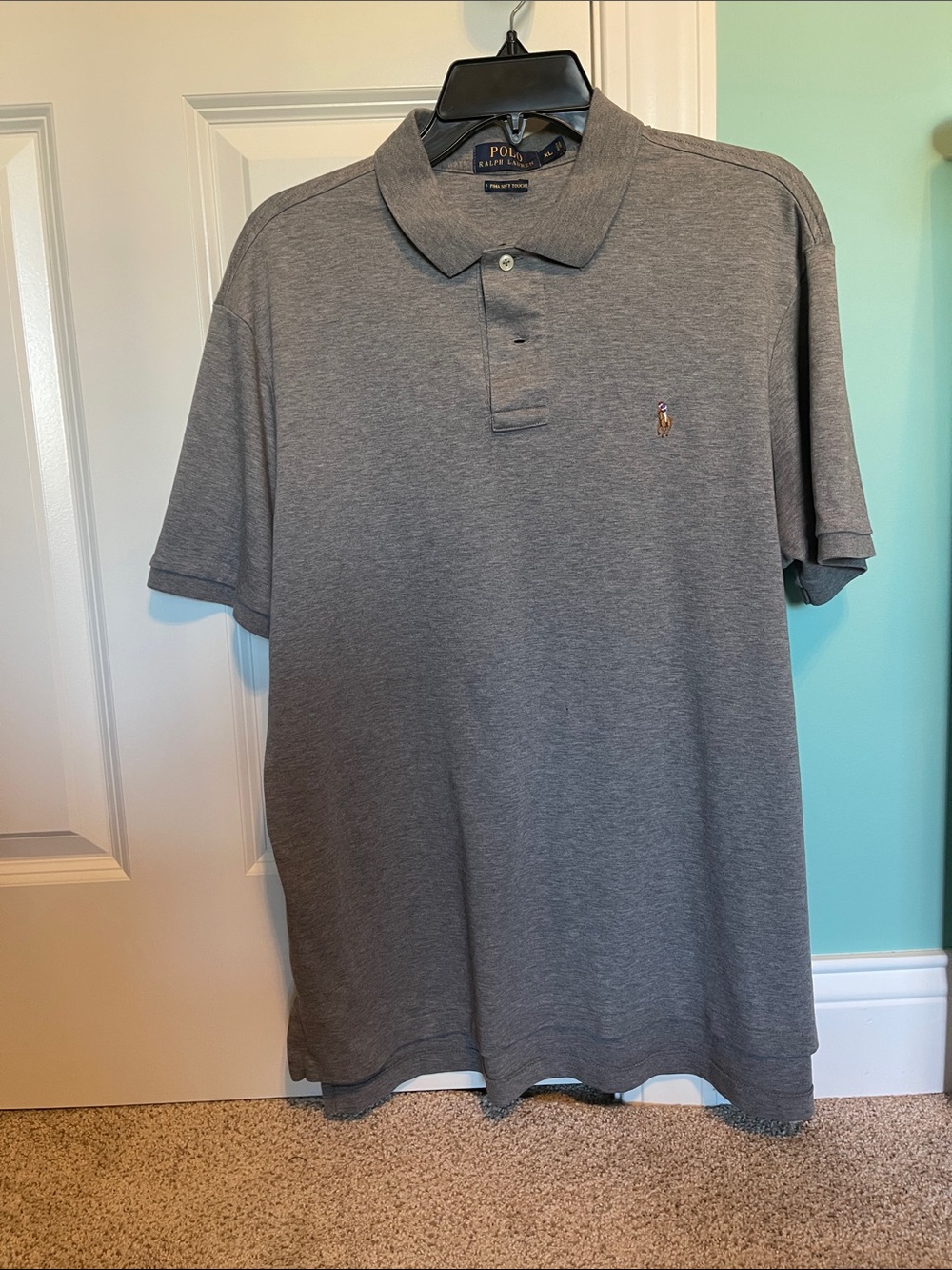 Polo by Ralph Lauren Men's Heather Gray Short-Sleeve Polo